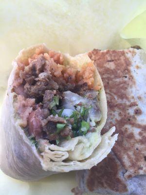 Carne asada burrito -Super good