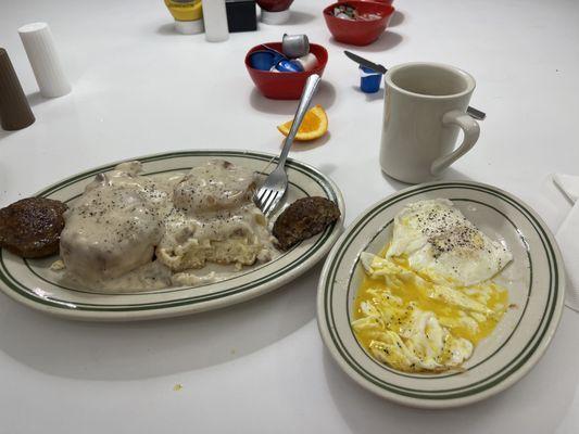 Biscuits and Biscuit & Gravy with Meat and decided to add eggs.