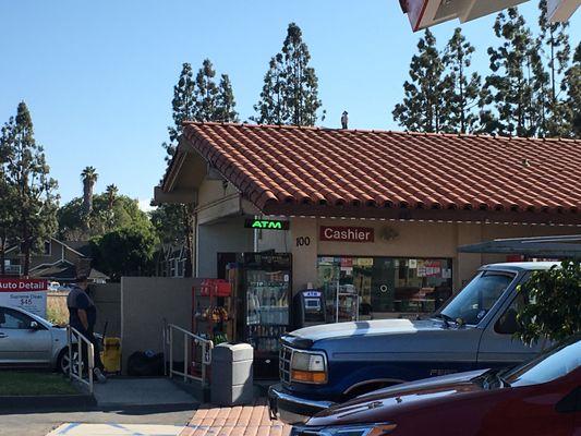 Right off the 805 freeway, they benefit from new customers desperate for gas.