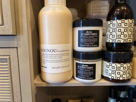 Farm to Salon hair products, Davines ( Italian ), for sale and also all that Mollie uses ... she's Great !