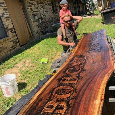 Fabricating & Designing custom bartops/counters for Bobcat Nutrition in San Marcos TX