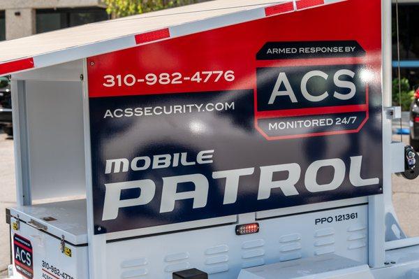 ACS Mobile patrol units allow eye's in the sky to watch over your property!