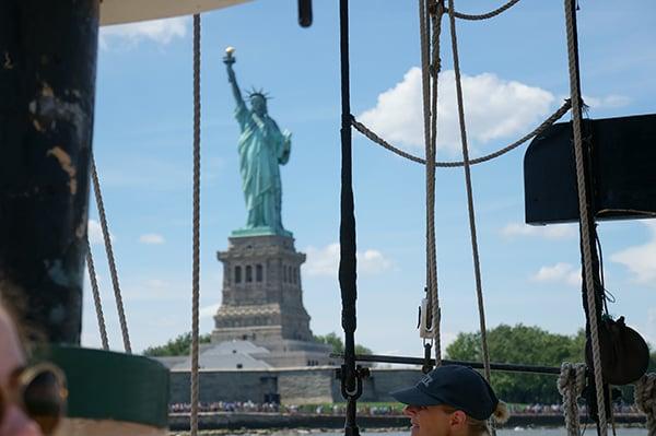 Approaching the Statue of Liberty