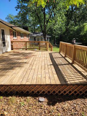 Deck after stripping, before sealing.