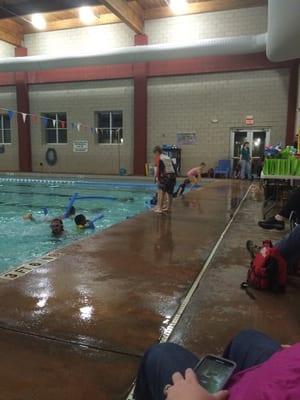 Christopher attending friend's birthday party at the Y!