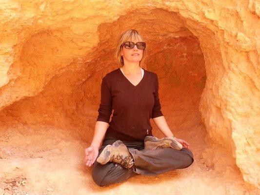 Lotus pose with boots
 Bryce Canyon