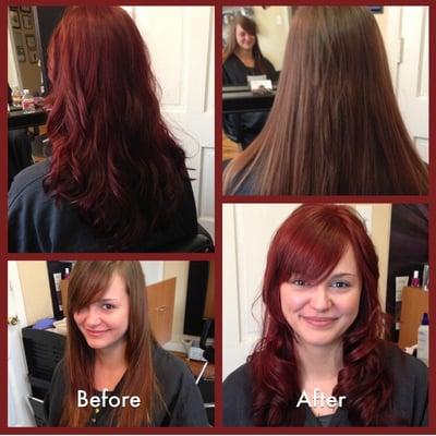 Custom Aveda red by Katie Amato