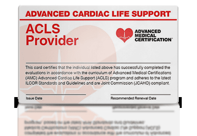 ACLS certification card