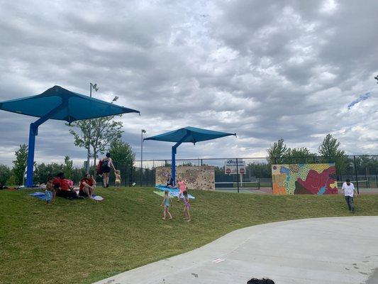 Shaded area by Splash pad