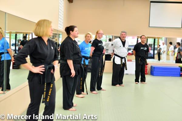 Black Belts after a workout --Mercer Island Martial Arts