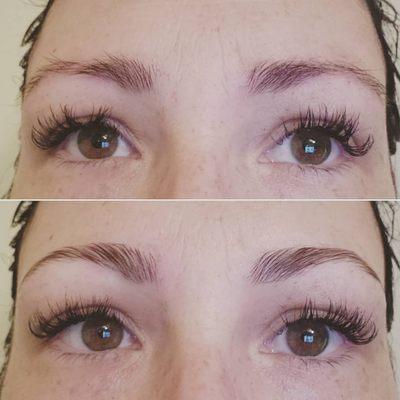 Before and After Brow Lamination