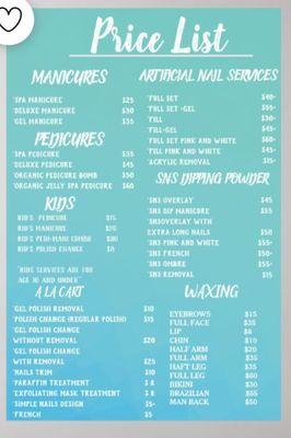 d nail spa pricelist