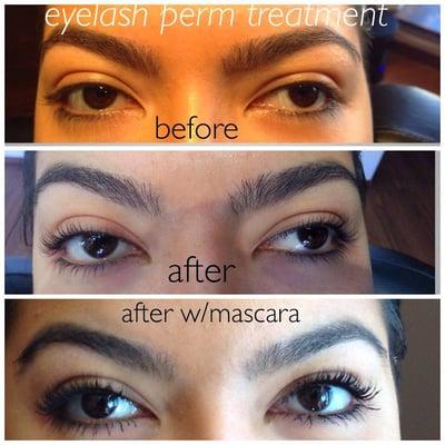 Before and After - Eyelash Perm Treatment