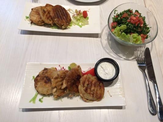 Shawrma slider and Tabouleh salad