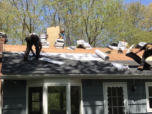 Putting on a new roof in Greenwich, CT