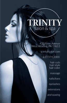 NEW CLIENT Trinity Salon & Spa Promotional Card