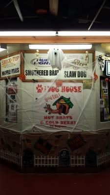 The DogHouse during Halloween inside the Daytona Flea Market. Way to decorate Amy!