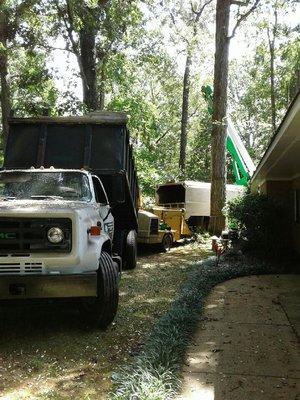 James Terry's bucket truck on my property illegally!