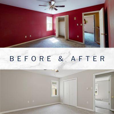 Before and after photos of a beautiful home refresh done with no upfront costs to get top dollar for the home sale. Call us for more info.