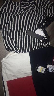 Tommy H and a striped top with dolman sleeve