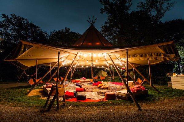 An evening during Camp Contemporary spent listening to music at Laguna Gloria.