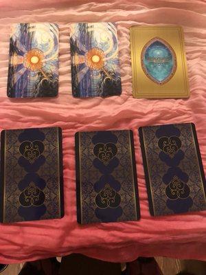 A card reading where a client can choose one or more cards.