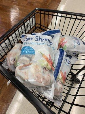 Shrimp on sale $10/.bag