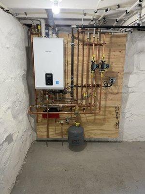 Navien combination heat and hot water high efficiency boiler