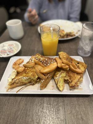 Apple caramel stuffed French toast