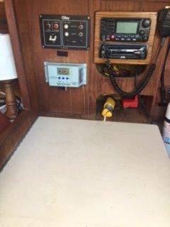 Chart table and VHF and stereo