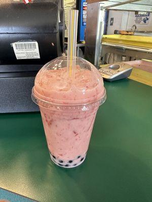 Strawberry bubble tea