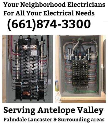 Call us for a Free Estimate on your panel upgrade. Experience qualified Electricians. Lic#891345