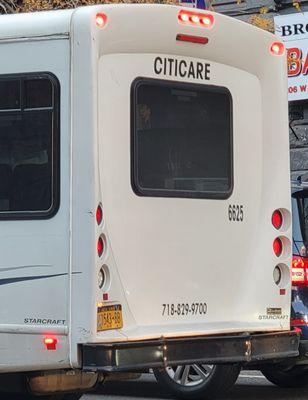 Bus driver just cut through the red light on 96th St and B-way almost hitting 2 people crossing.License plate 1st digit (5) scratched out.