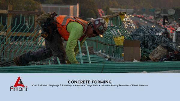 CONCRETE FORMING We combine project managers and skilled crews with precise equipment to deliver superior concrete paving projects