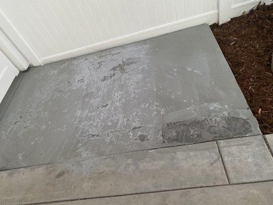 Crappy concrete job