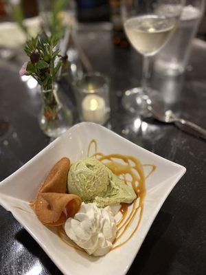 Homemade Fortune Cookies w Green Tea Ice Cream