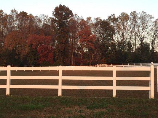 Beautiful fall day on a farm