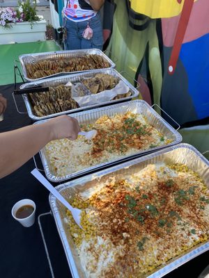 Elote, vegan elote, birria tacos, vegan tacos.