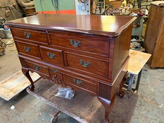 Mahogany hopechest refinished