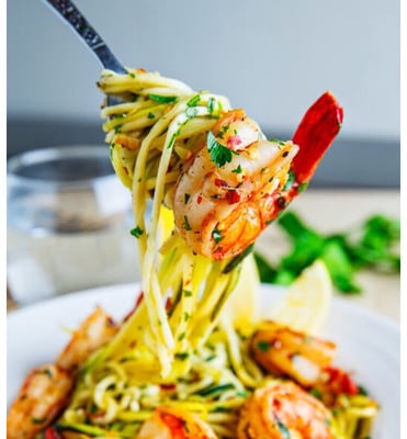 Upcoming cooking class! Shrimp Scampi with Zoodles