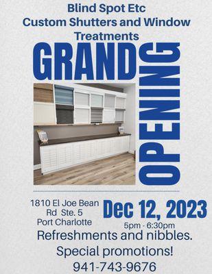 Join us for the Grand Opening !