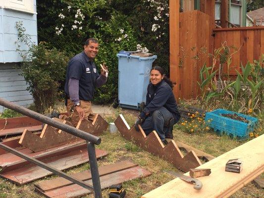 Building  a new porch.