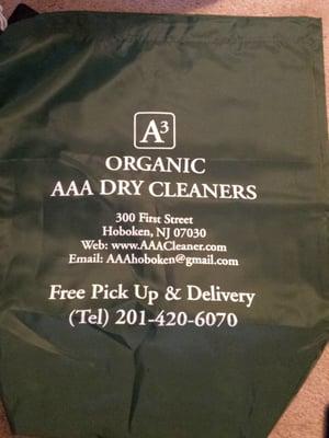 Laundry bag for free pick up and delivery