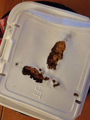 Chicken done melted the box