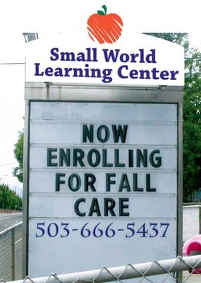 Enrolling for baby care, child care, pre-school and private kindergarten