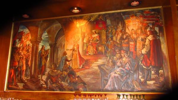 The Mural Behind the Bar on the 1st Floor