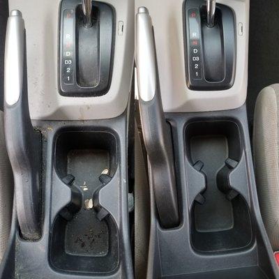 Before After of the center console.