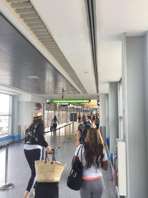 Entering AirTrain boarding area at Jamaica Station