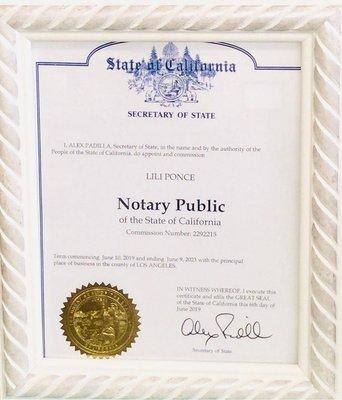 We offer notary services