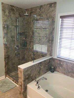 walk-in shower